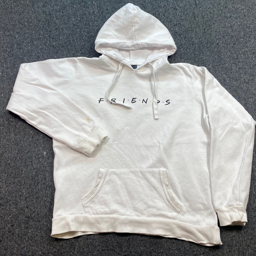 Cotton On Friends TV Show Hoodie Sz XL White Graphic Sitcom 90s Streetwear Retro